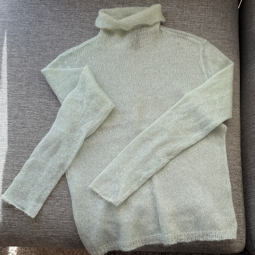 DKNY Light Green Turtleneck Sweater